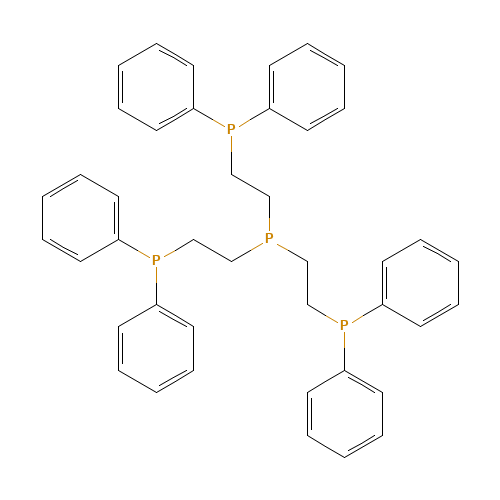 TRIS[2-(DIPHENYLPHOSPHINO)ETHYL]PHOSPHINE (CAS: 23582-03-8) - Chemical Structure and Molecular Formula 