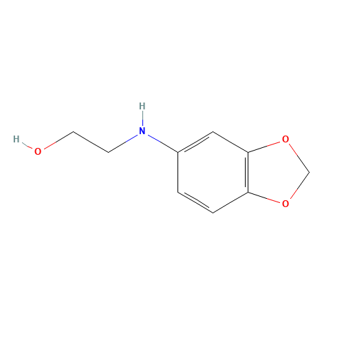 N-Hydroxyethyl-3,4-methylene-dioxyanilinehydrochloride (CAS: 81329-90-0) - Chemical Structure and Molecular Formula 
