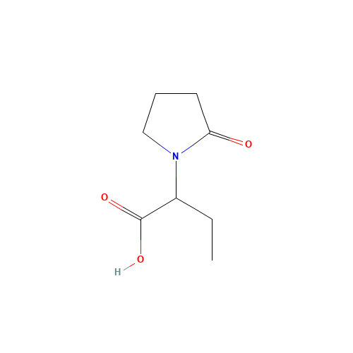 alpha-Ethyl-2-oxo-1-pyrrolidineacetic acid (CAS: 67118-31-4) - Chemical Structure and Molecular Formula 