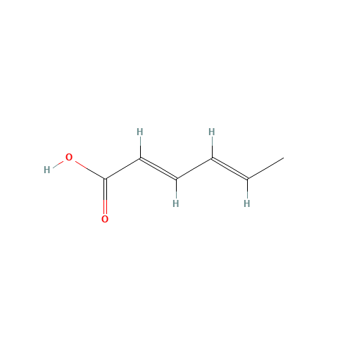 (2E,4E)-2,4-hexadienoic acid (CAS: 5309-56-8) - Chemical Structure and Molecular Formula 