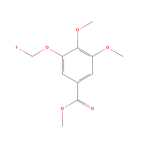 3-FLUOROMETHOXY-4,5-DIMETHOXY-BENZOIC ACID METHYL ESTER (CAS: 864684-84-4) - Chemical Structure and Molecular Formula 