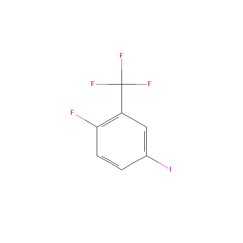 2-FLUORO-5-IODOBENZOTRIFLUORIDE (CAS: 59382-39-7) - Chemical Structure and Molecular Formula 