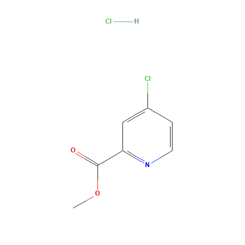 Methyl 4-chloro-2-pyridinecarboxylate hydrochloride (CAS: 176977-85-8) - Chemical Structure and Molecular Formula 