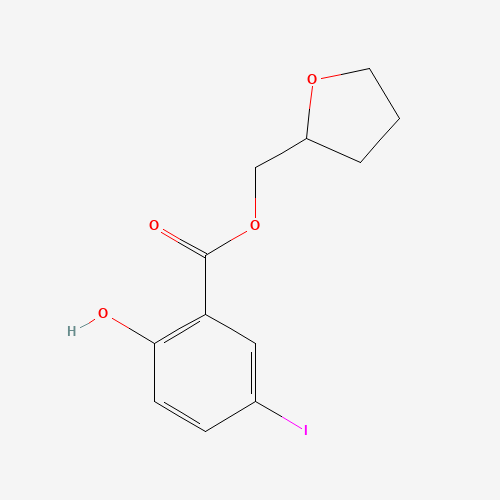 (tetrahydrofuran-2-yl)methyl 2-hydroxy-5-iodobenzoate (CAS: 1131605-39-4) - Chemical Structure and Molecular Formula 