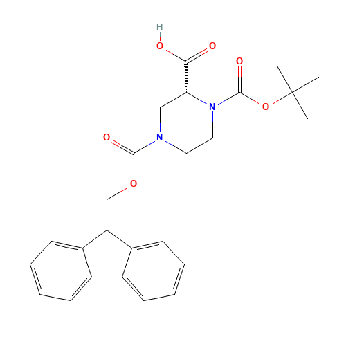 (R)-1-N-BOC-4-N-FMOC-2-PIPERAZINE CARBOXYLIC ACID (CAS: 209593-18-0) - Related Chemical Product