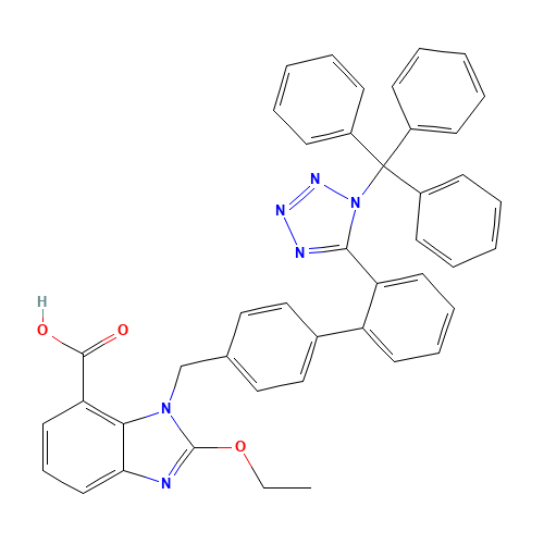 Trityl candesartan (CAS: 139481-72-4) - Chemical Structure and Molecular Formula 