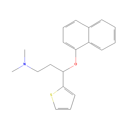 (S)-(+)-N,N-Dimethyl-3-(1-naphthalenyloxy)-3-(2-thienyl)propanamine (CAS: 132335-46-7) - Related Chemical Product