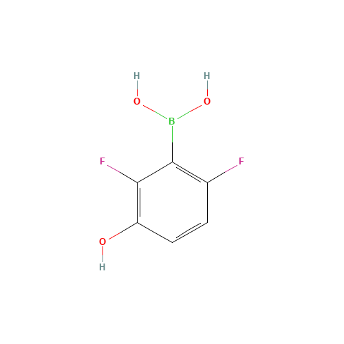 2,6-Difluoro-3-hydroxybenzeneboronic acid (CAS: 957065-86-0) - Chemical Structure and Molecular Formula 