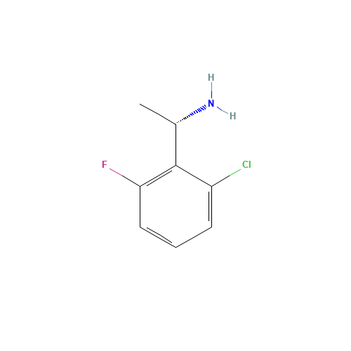 Benzenemethanamine,2-chloro-6-fluoro-a-methyl-,(aS)- (CAS: 1000922-53-1) - Chemical Structure and Molecular Formula 