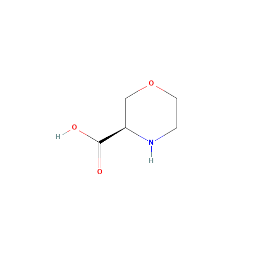 (R)-3-MORPHOLINECARBOXYLIC ACID HCL (CAS: 106825-81-4) - Chemical Structure and Molecular Formula 