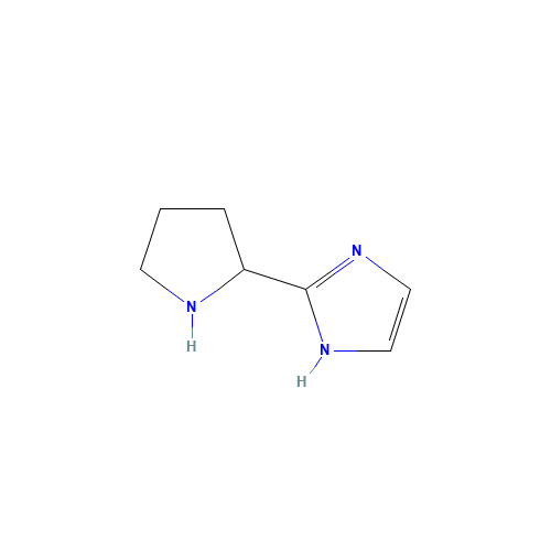 2-PYRROLIDIN-2-YL-1H-IMIDAZOLE (CAS: 871716-71-1) - Chemical Structure and Molecular Formula 