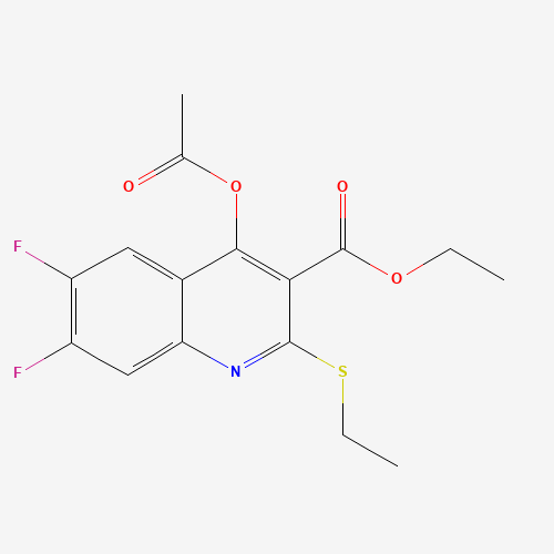 Ethyl 4-acetoxy-6,7-difluoro-2-(ethylthio)quinoline-3-carboxylate (CAS: 154330-68-4) - Related Chemical Product