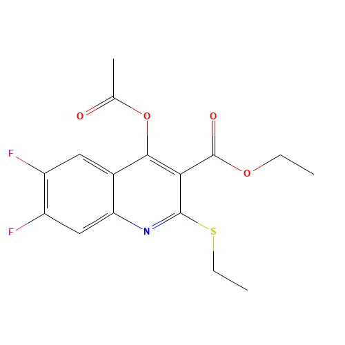 Ethyl 4-acetoxy-6,7-difluoro-2-(ethylthio)quinoline-3-carboxylate (CAS: 154330-68-4) - Related Chemical Product