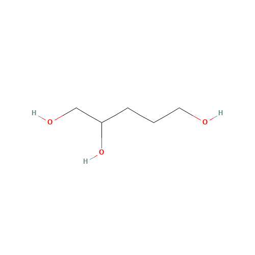 1,2,5-PENTANETRIOL (CAS: 14697-46-2) - Chemical Structure and Molecular Formula 
