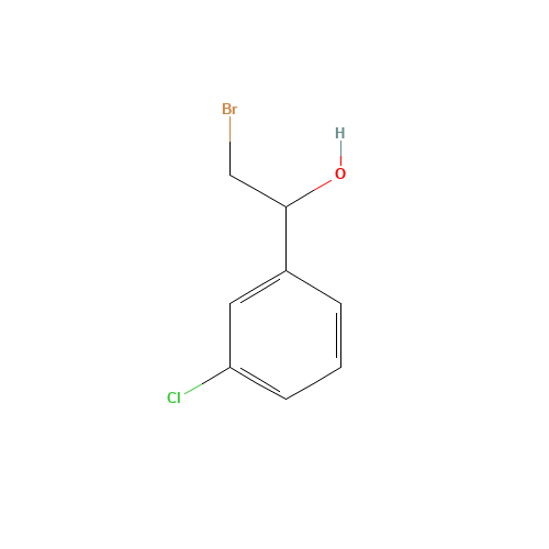(S)-2-bromo-1-(3-chlorophenyl)ethanol (CAS: 174699-76-4) - Chemical Structure and Molecular Formula 