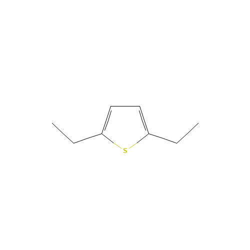 2,5-Diethylthiophene (CAS: 5069-23-8) - Chemical Structure and Molecular Formula 