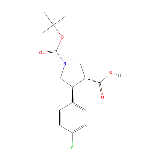 trans-1-Boc-4-(4-chlorophenyl)-3-pyrrolidinecarboxylic acid (CAS: 851485-00-2) - Related Chemical Product