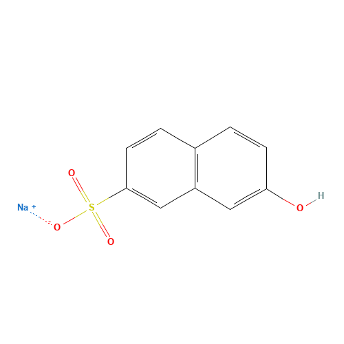 Sodium 2-naphthol-7-sulfonate (CAS: 135-55-7) - Chemical Structure and Molecular Formula 