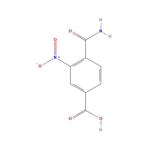 4-Carbamoyl-3-nitrobenzoic acid (CAS: 87594-59-0) - Chemical Structure and Molecular Formula 