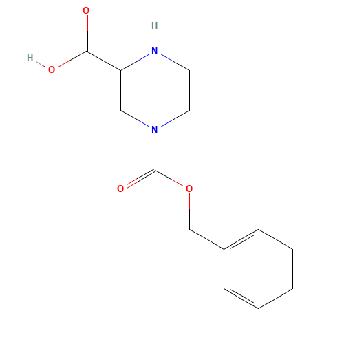 N-4-CBZ-2-PIPERAZINECARBOXYLIC ACID (CAS: 64172-98-1) - Chemical Structure and Molecular Formula 
