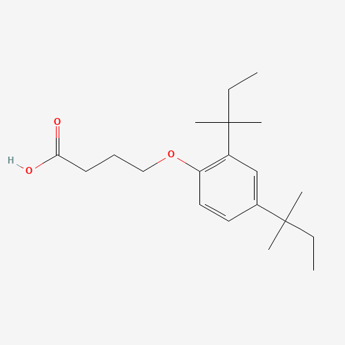 4-(2,4-Di-tert-pentylphenoxy)butyric acid (CAS: 50772-35-5) - Chemical Structure and Molecular Formula 
