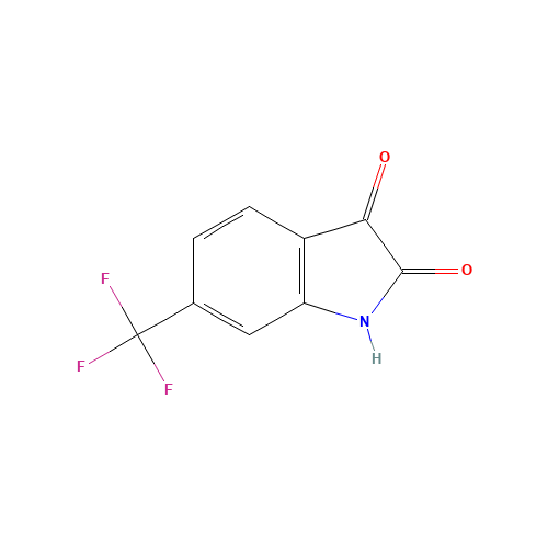 6-TRIFLUOROMETHYL ISATIN (CAS: 343-69-1) - Chemical Structure and Molecular Formula 