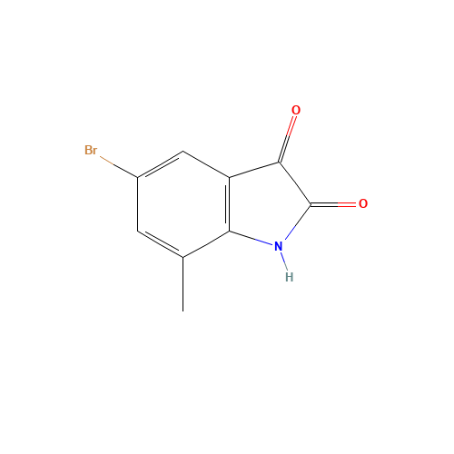 5-BROMO-7-METHYL-1H-INDOLE-2,3-DIONE (CAS: 77395-10-9) - Chemical Structure and Molecular Formula 