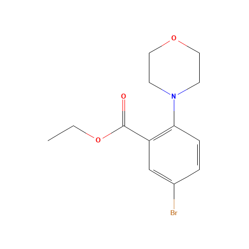 ethyl 5-bromo-2-morpholinobenzoate (CAS: 1131587-81-9) - Chemical Structure and Molecular Formula 