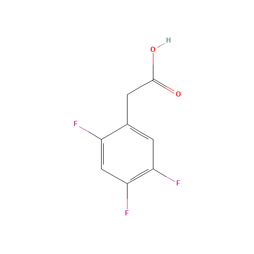 2,4,5-Trifluorophenylacetic acid (CAS: 209995-38-0) - Chemical Structure and Molecular Formula 