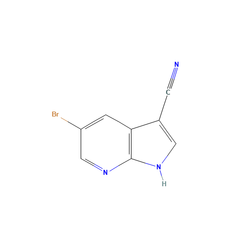 5-bromo-1H-pyrrolo[2,3-b]pyridine-3-carbonitrile (CAS: 799270-07-8) - Chemical Structure and Molecular Formula 
