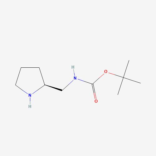 (S)-2-N-BOC-AMINOMETHYLPYRROLIDINE (CAS: 141774-70-1) - Chemical Structure and Molecular Formula 