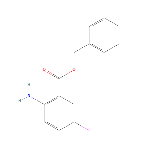 benzyl 2-amino-5-iodobenzoate (CAS: 1131605-45-2) - Chemical Structure and Molecular Formula 