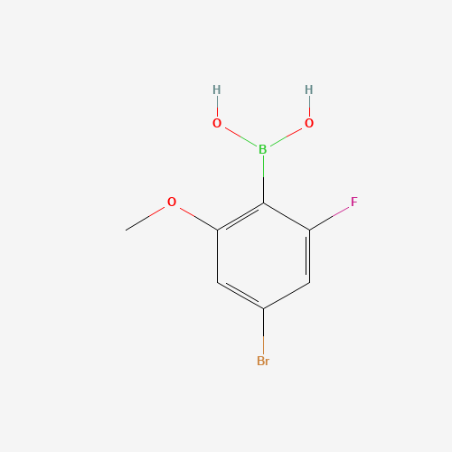 4-Bromo-2-fluoro-6-methoxyphenylboronic acid (CAS: 957035-32-4) - Chemical Structure and Molecular Formula 
