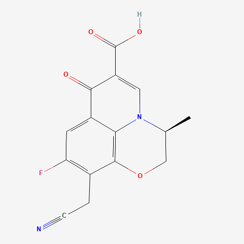 (S)-10-(Cyanomethyl)-9-fluoro-2,3-dihydro-3-methyl-7-oxo-7H-pyrido[1,2,3-de]-1,4-benzoxazine-6-carboxylic acid (CAS: 176760-98-8) - Related Chemical Product