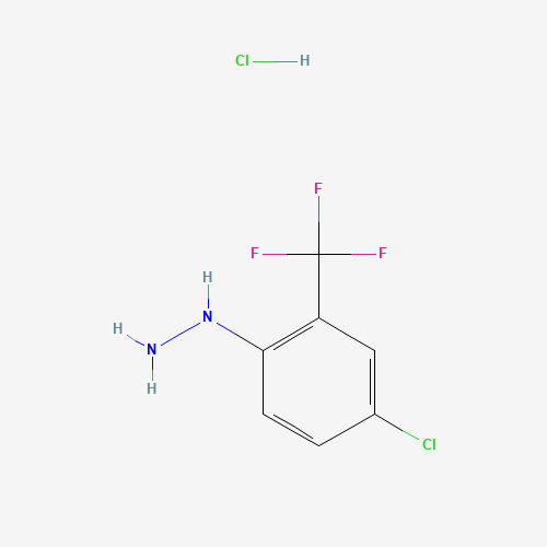 4-CHLORO-2-(TRIFLUOROMETHYL)PHENYLHYDRAZINE HYDROCHLORIDE (CAS: 502496-20-0) - Chemical Structure and Molecular Formula 