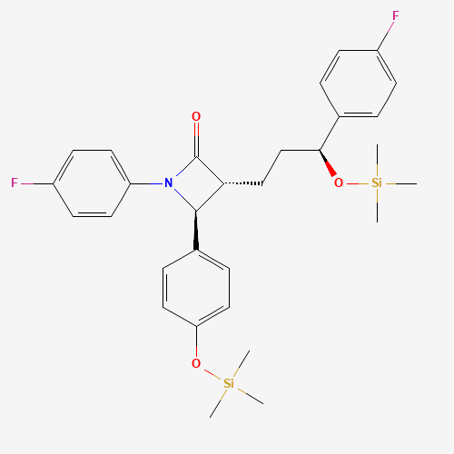 (3R,4S)-1-(4-Fluorophenyl)-3-((S)-3-(4-fluorophenyl-3-(trimethylsilyloxy)propyl)-4-(4-(trimethylsilyloxy)phenyl)azetidin-2-one (CAS: 272778-13-9) - Related Chemical Product