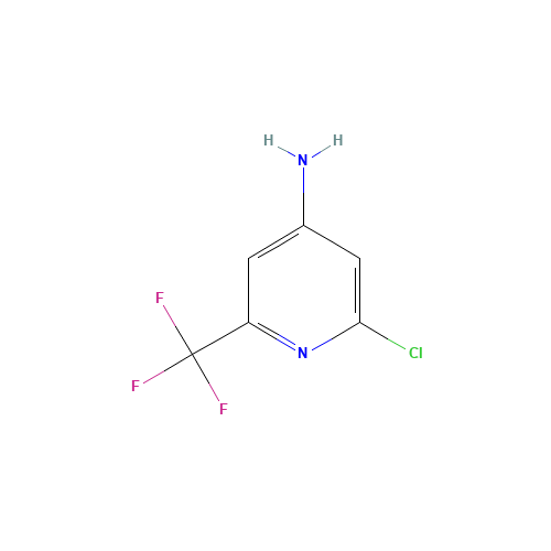 4-Amino-2-chloro-6-(trifluoromethyl)pyridine (CAS: 34486-22-1) - Chemical Structure and Molecular Formula 