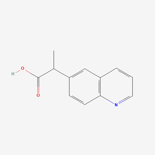 2-(QUINOLIN-6-YL)PROPANOIC ACID (CAS: 959585-30-9) - Chemical Structure and Molecular Formula 