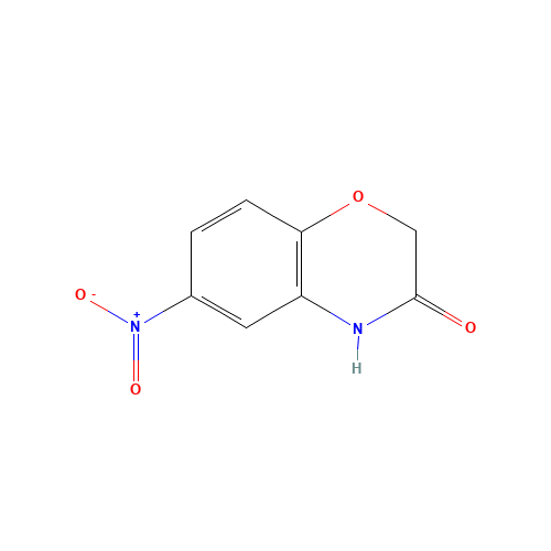 6-NITRO-2H-1,4-BENZOXAZIN-3(4H)-ONE (CAS: 81721-87-1) - Chemical Structure and Molecular Formula 