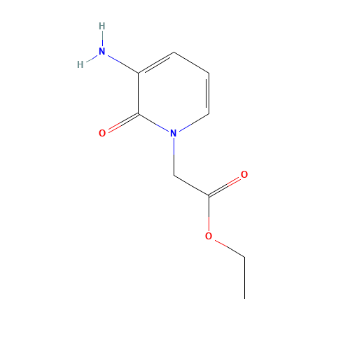 ETHYL (3-AMINO-2-OXO-1,2-DIHYDROPYRIDYL)ACETATE (CAS: 147283-74-7) - Chemical Structure and Molecular Formula 