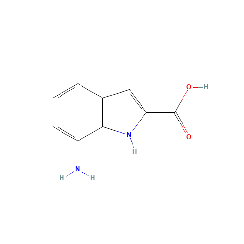 7-amino-1H-Indole-2-carboxylic acid (CAS: 820999-73-3) - Chemical Structure and Molecular Formula 