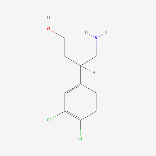 4-Amino-3-(3,4-dichlorophenyl)-1-butanol (CAS: 152298-51-6) - Chemical Structure and Molecular Formula 