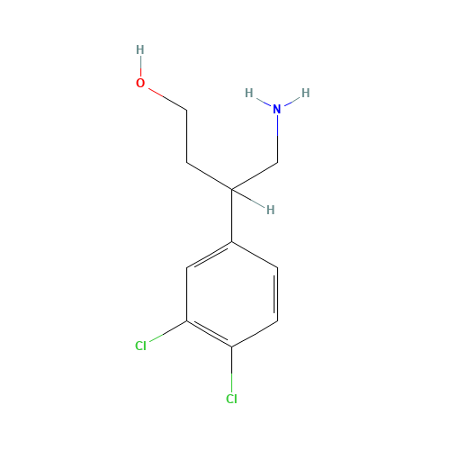4-Amino-3-(3,4-dichlorophenyl)-1-butanol (CAS: 152298-51-6) - Chemical Structure and Molecular Formula 