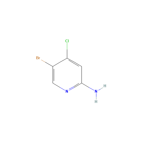 2-Pyridinamine,5-bromo-4-chloro- (CAS: 942947-94-6) - Chemical Structure and Molecular Formula 