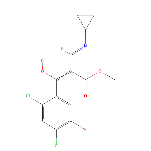 METHYL 3-(CYCLOPROPYLAMINO)-2-(2,4-DICHLORO-5-FLUOROBENZOYL)ACRYLATE (CAS: 105392-26-5) - Related Chemical Product