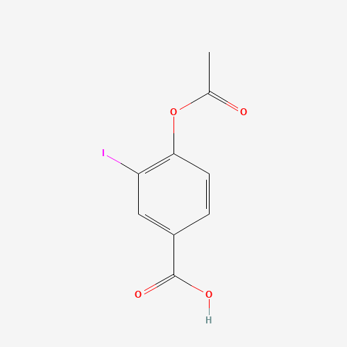 4-ACETOXY-3-IODOBENZOIC ACID (CAS: 190067-59-5) - Chemical Structure and Molecular Formula 