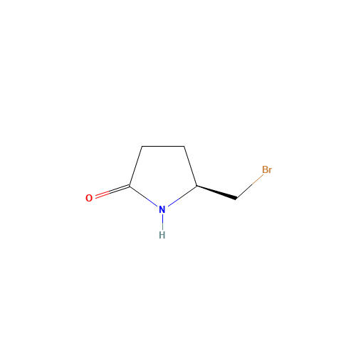 (S)-5-(BROMOMETHYL)-2-PYRROLIDINONE (CAS: 72479-05-1) - Chemical Structure and Molecular Formula 