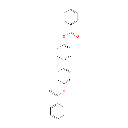 4,4'-DIBENZOYLOXYBIPHENYL (CAS: 60469-90-1) - Chemical Structure and Molecular Formula 