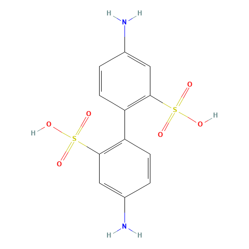 2,2'-Benzidinedisulfonic acid (CAS: 117-61-3) - Chemical Structure and Molecular Formula 