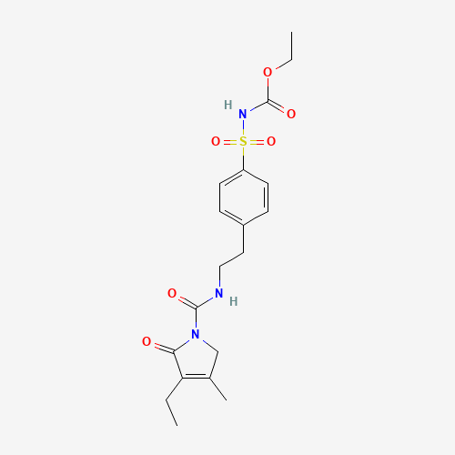 [[4-[2-[[(3-Ethyl-2,5-dihydro-4-methyl-2-oxo-1H-pyrrol-1-yl)carbonyl]amino]ethyl]phenyl]sulfonyl]-carbamic acid ethyl ester (CAS: 318515-70-7) - Related Chemical Product